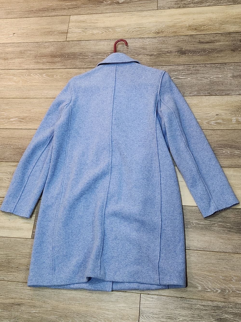 J. Crew Cornflower Light Blue Wool-Blend Single-Breasted Pea Coat Size 8 - Picture 6 of 8